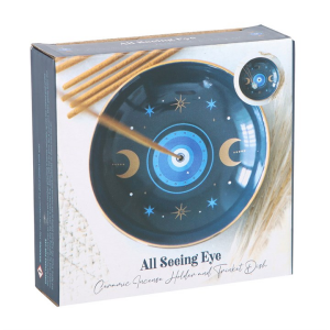 Blue All Seeing Eye Print Incense Holder - Image 4