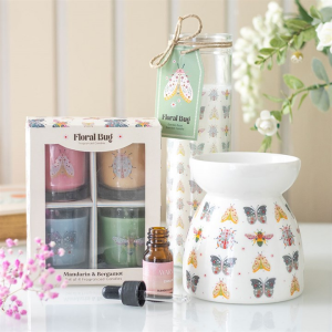 Floral Bug Print Oil Burner and Wax Warmer - Image 5
