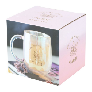 You Are Made of Magic Iridescent Double Walled Glass Mug - Image 5