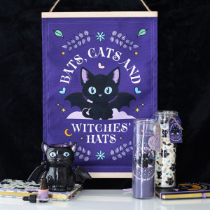 Cute and Creepy Cat Print Lavender Tube Candle - Image 5