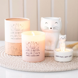 White Happy Cat Oil Burner - Image 5