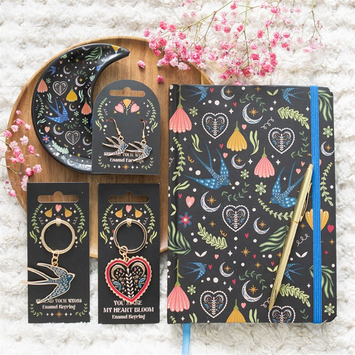 Blue Spread Your Wings Swallow Keyring - Image 5