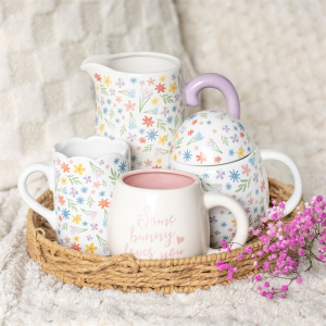 Spring Floral Print Ceramic Flower Jug - Image 6
