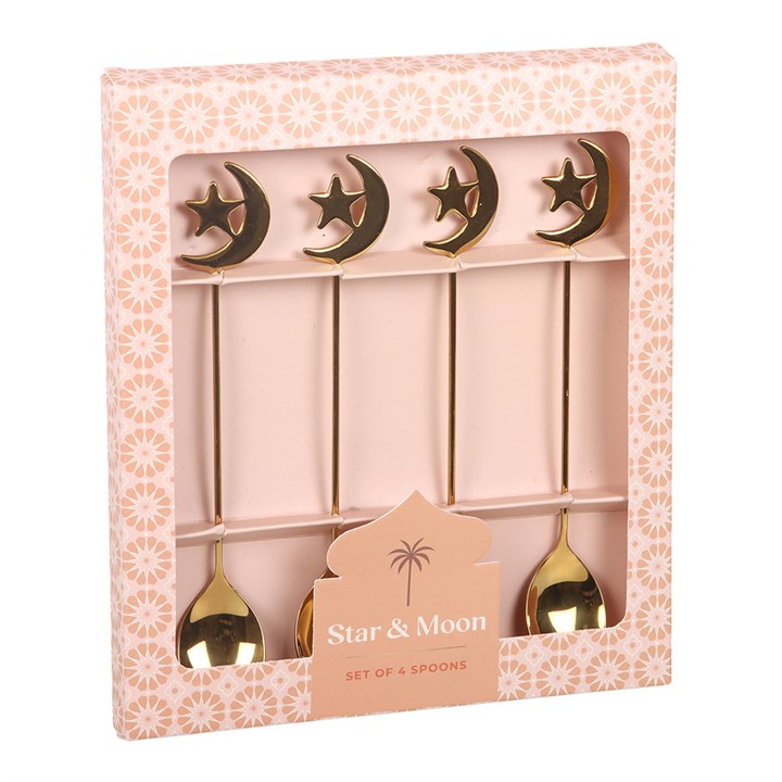 Set of 4 Star and Moon Teaspoons - Image 4