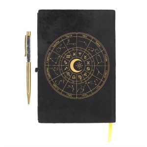 Astrology Wheel Journal with Black Obsidian Pen - Image 3