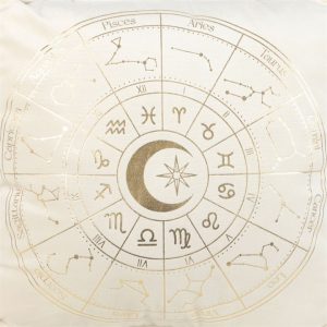 35cm Square Off White Astrology Wheel Cushion - Image 2