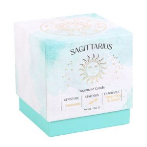 Sagittarius Ylang Ylang & Amber Gemstone Zodiac Candle - Image 5