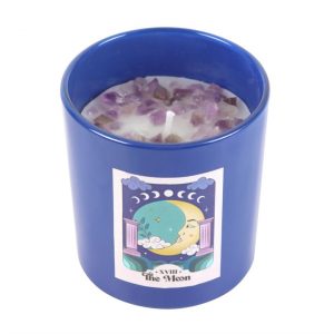 The Moon Amethyst Crystal Chip Candle - Image 3