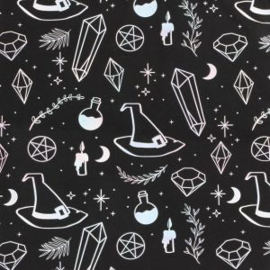 Crystal Witch Print Polycotton Tote Bag - Image 3
