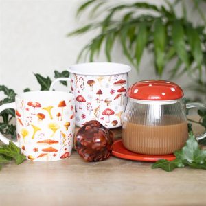 Glass Mushroom Mug and Saucer - Image 6