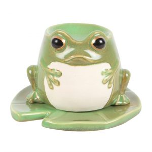 Frog Shaped Oil Burner on Lily Pad - Image 2