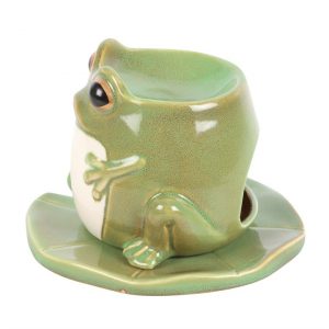 Frog Shaped Oil Burner on Lily Pad - Image 3