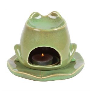 Frog Shaped Oil Burner on Lily Pad - Image 4