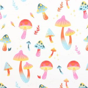 23cm Medium Funky Fungi Mushroom Print Gift Bag - Image 4