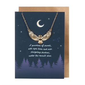 Night Owl Necklace Greeting Card - Image 2
