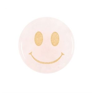 You Are Loved Rose Quartz Happy Face Crystal - Image 5