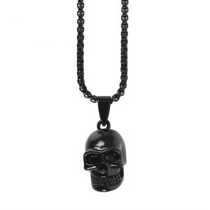 Black Obsidian Skull Necklace - Image 2