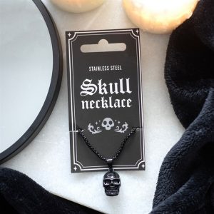 Black Obsidian Skull Necklace - Image 4