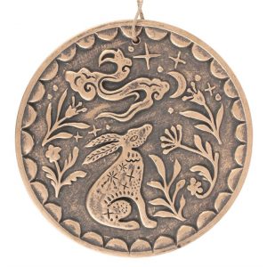 Bronze Midnight Hare Terracotta Plaque - Image 3
