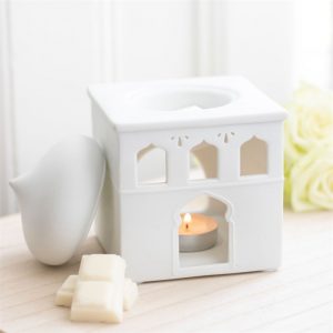 Off White Mosque Oil Burner and Incense Cone Holder - Image 2