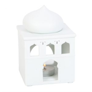 Off White Mosque Oil Burner and Incense Cone Holder - Image 3