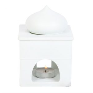 Off White Mosque Oil Burner and Incense Cone Holder - Image 6