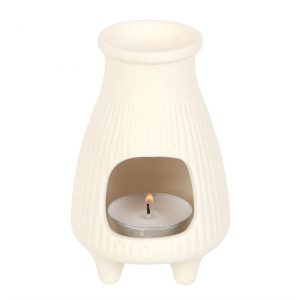 Cream Ribbed Palo Santo Brick Burner - Image 4