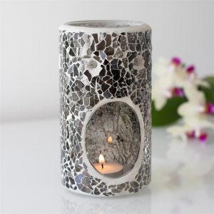 Pillar Gunmetal Grey Crackle Oil Burner - Image 4