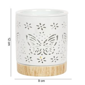 Matte Ceramic Butterfly Oil Burner - Image 5