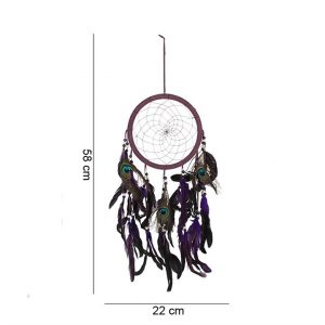 Purple Peacock Feather Dreamcatcher - Image 2