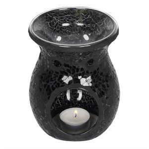 Large Black Crackle Oil Burner - Image 2
