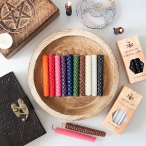 Set of 6 Blue Beeswax Spell Candles - Image 6