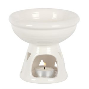 Off White Deep Bowl Oil Burner - Image 2