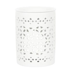 White Matte Cut Out Oil Burner - Image 2