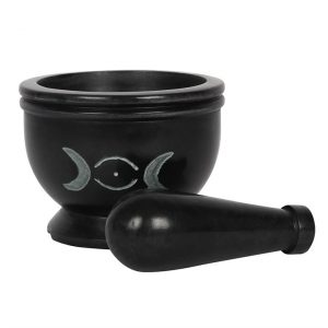 Soap Stone Triple Moon Pestle and Mortar - Image 2