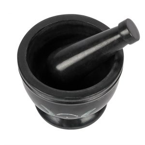 Soap Stone Triple Moon Pestle and Mortar - Image 3