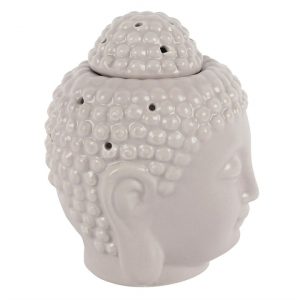 Small Grey Buddha Head Oil Burner - Image 3