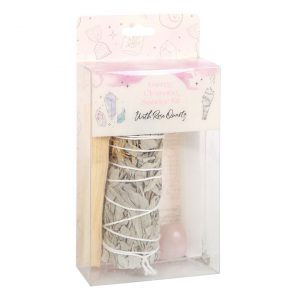 Smudge Kit with Rose Quartz Crystal - Image 2