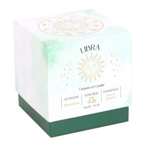 Libra Sweet Jasmine Gemstone Zodiac Candle - Image 4