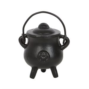 7.5cm Smooth Cast Iron Cauldron with Pentagram - Image 4