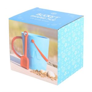 Bucket Shaped Ceramic Mug with Spade Spoon - Image 5