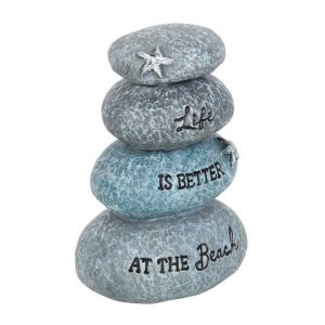 Life is Better at the Beach Resin Stone Ornament - Image 2