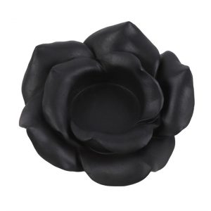 Black Rose Resin Tealight Candle Holder - Image 3