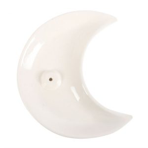 White Crescent Moon Incense Stick Holder - Image 2