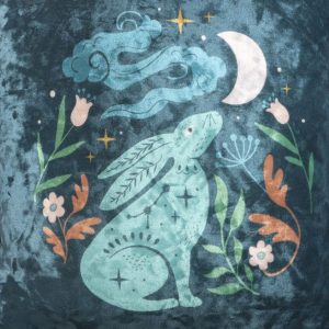 35cm Square Midnight Hare Cushion - Image 2