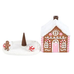 Pink Gingerbread House Incense Cone Burner - Image 4