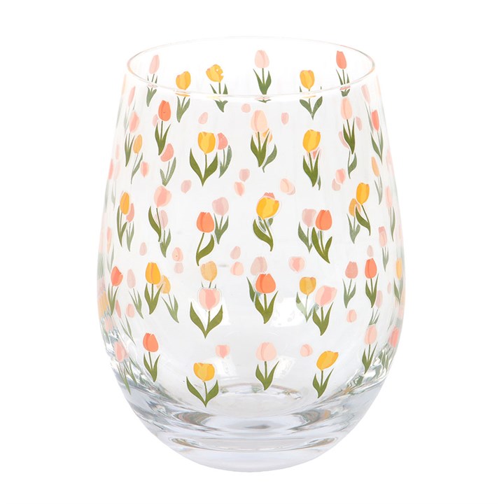 Tulip Print Stemless Glass - Image 2