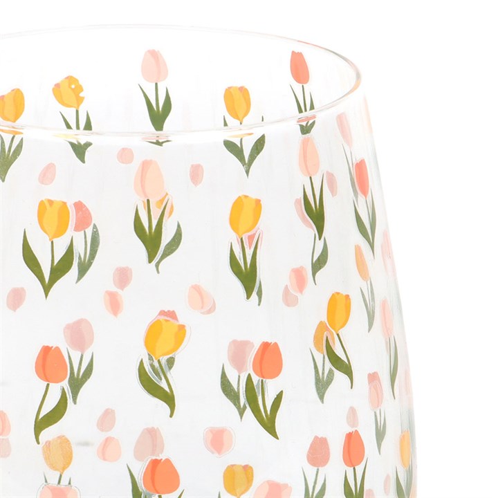 Tulip Print Stemless Glass - Image 3