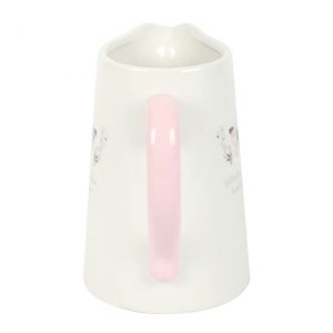 White Butterfly Print Ceramic Flower Jug - Image 3