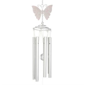 White Butterfly Windchime - Image 3
